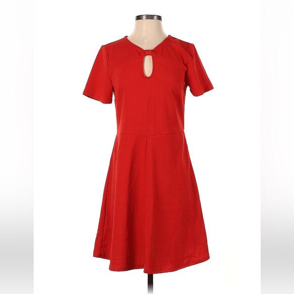 Sugar and Spliced keyhole bust a line little red dress, size xs - Picture 1 of 9